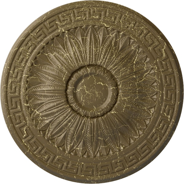 Ekena Millwork Randee Ceiling Medallion (Fits Canopies up to 3 7/8"), 20"OD x 1 3/8"P, Mississippi Mud Crackle CM20HAMMC - main